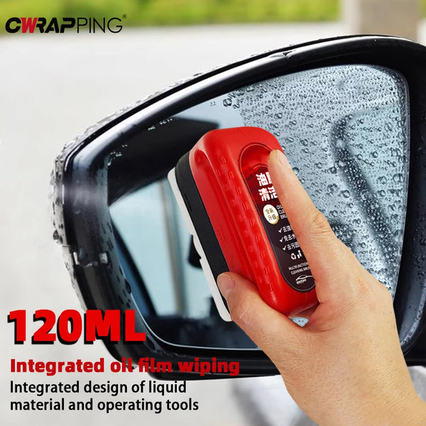 Car Glass Oil Film Remover | Auto Powerful Glass Polishing Cleaner Brush