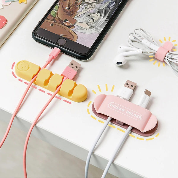 MOHAMM 1 Piece Cute Cable Organizers Holder Clips for Desktop