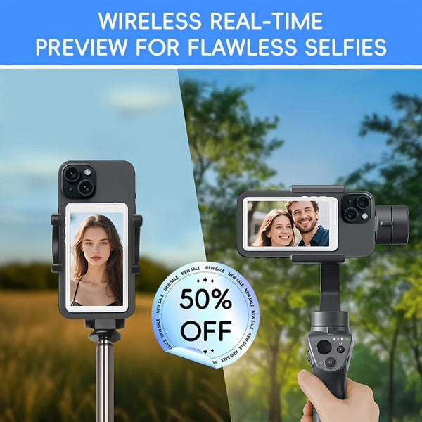 Smartphone Wireless Magnetic Selfie Monitor | Outdoor Selfie Stick