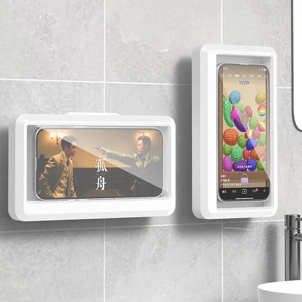 Bathroom Waterproof Phone Holder | Home Wall Phone Case Stand Box S