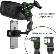 Rearview Mirror Phone Holder 360° Rotatable | Multifunctional Mirror Holder