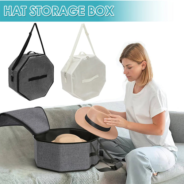Hat Organizer Bag Oxford Cloth Dustproof Cowboy Hat Box