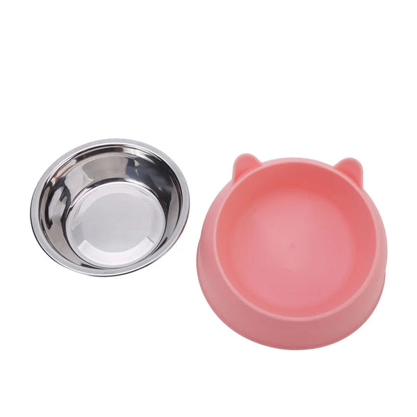Cat Bowl Lovely Creative Inclined Kitten Puppy Food Feeding Bowls