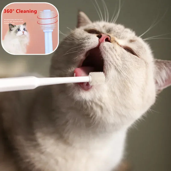 Cat Toothbrush Soft Hair Brush for Cats | Mouth Cleaning Cat Brush for Teeth
